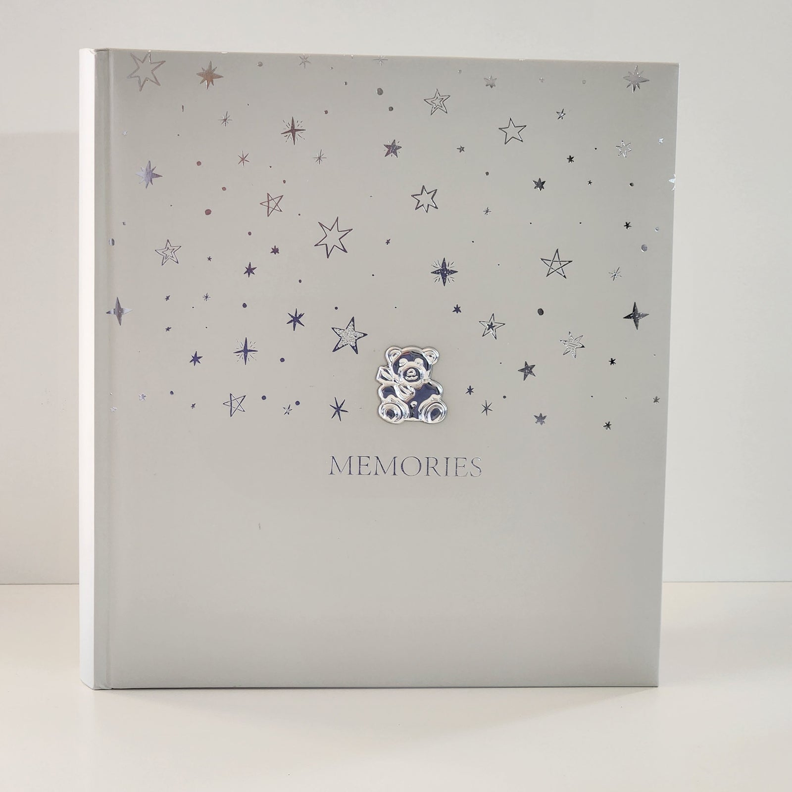 Silver Teddy Bear - Dry Mount Photo Album -40 White pages (80 Sides) The Photographer's Toolbox Dry Mount Photo Albums  The Photographer's Toolbox