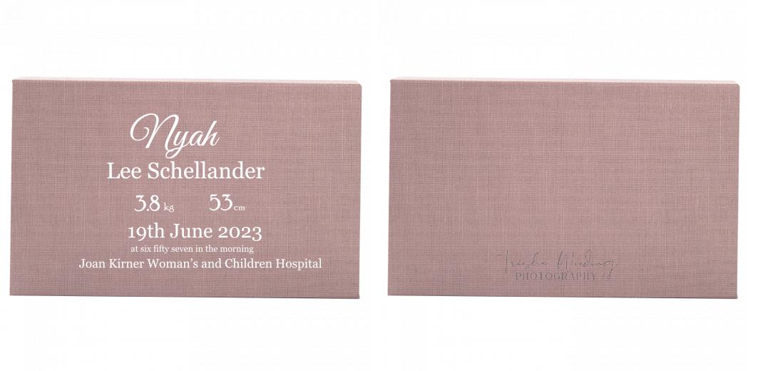 Fabric Print Box With 2 Areas - Can hold 6x4″ & 7x5″ photos. The Photographer's Toolbox PD Custom Product 86.00 The Photographer's Toolbox