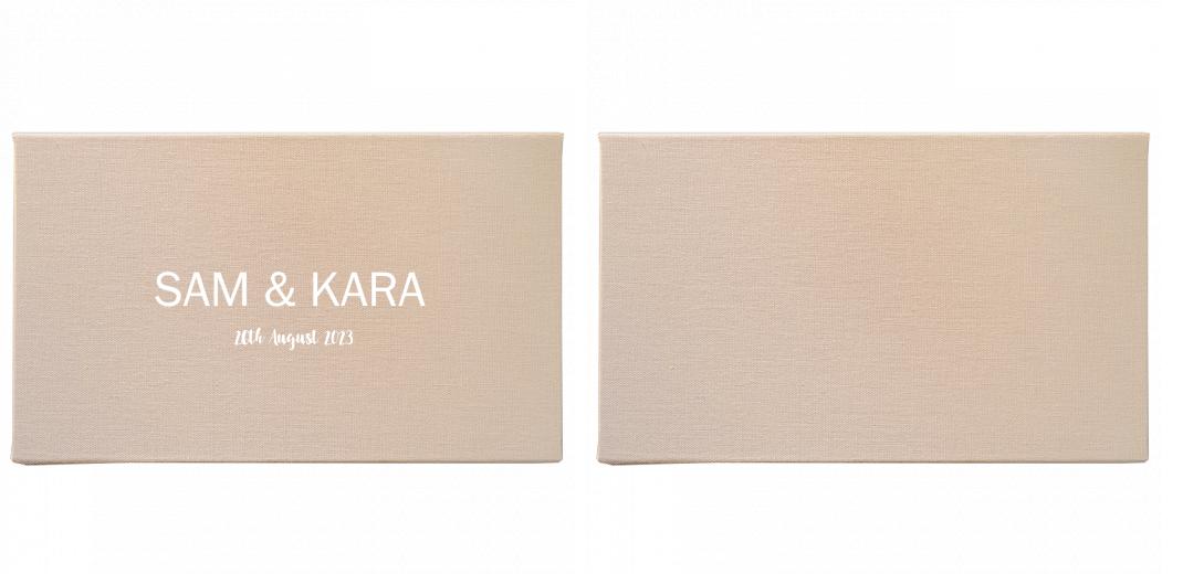 Fabric Print Box With 2 Areas - Can hold 6x4″ & 7x5″ photos. The Photographer's Toolbox PD Custom Product 74.00 The Photographer's Toolbox