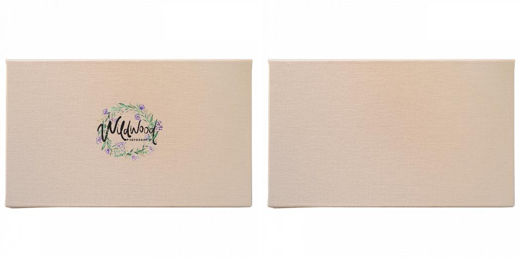 Fabric Print Box With 2 Areas - Can hold 6x4″ & 7x5″ photos. The Photographer's Toolbox PD Custom Product 74.00 The Photographer's Toolbox