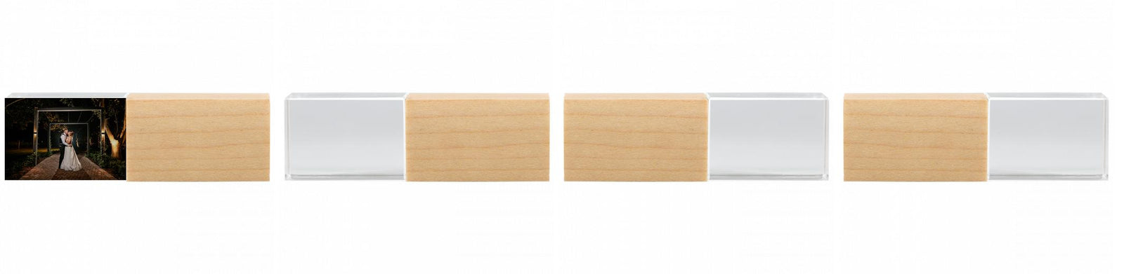 Crystal USB with Maple or Walnut Wood Lid The Photographer's Toolbox PD Custom Product  The Photographer's Toolbox