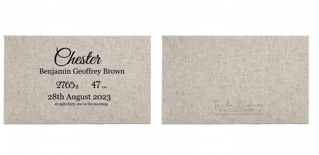 Fabric Print Box With 2 Areas - Can hold 6x4″ & 7x5″ photos. The Photographer's Toolbox PD Custom Product  The Photographer's Toolbox