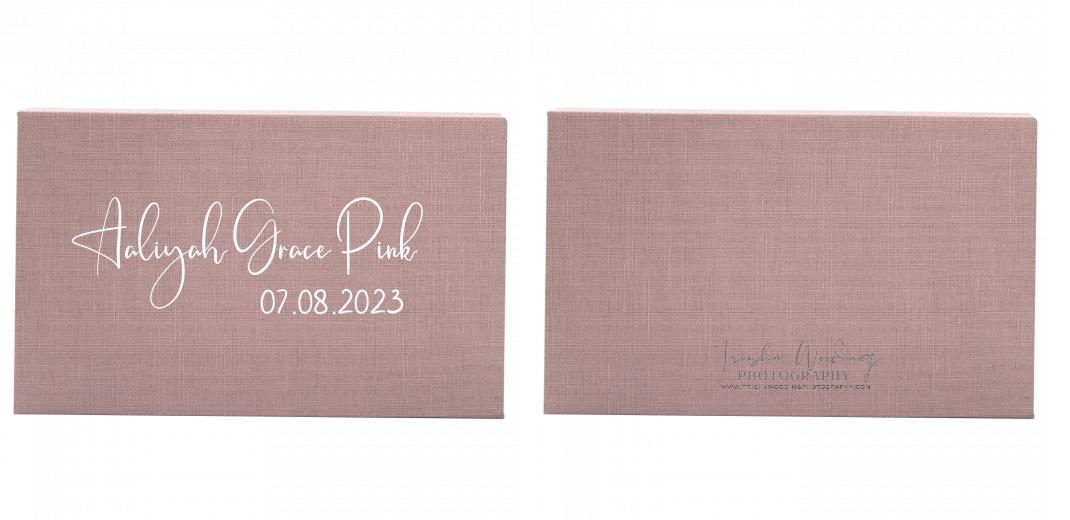 Fabric Print Box With 2 Areas - Can hold 6x4″ & 7x5″ photos. The Photographer's Toolbox PD Custom Product  The Photographer's Toolbox