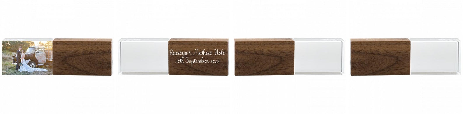 Crystal USB with Maple or Walnut Wood Lid The Photographer's Toolbox PD Custom Product  The Photographer's Toolbox