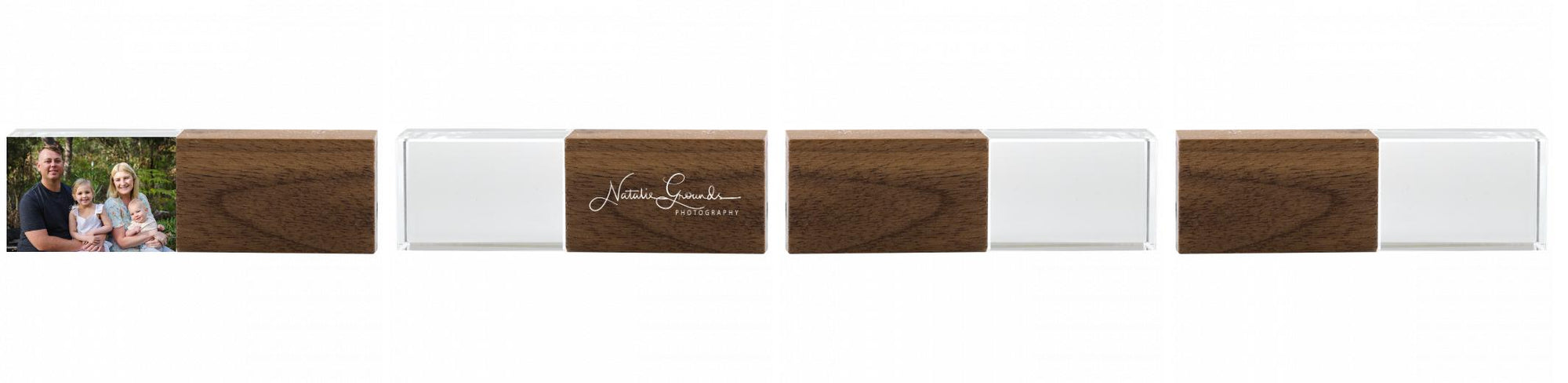 Crystal USB with Maple or Walnut Wood Lid The Photographer's Toolbox PD Custom Product  The Photographer's Toolbox