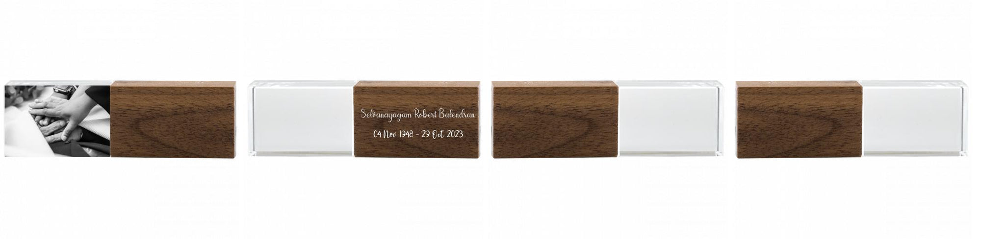 Crystal USB with Maple or Walnut Wood Lid The Photographer's Toolbox PD Custom Product  The Photographer's Toolbox