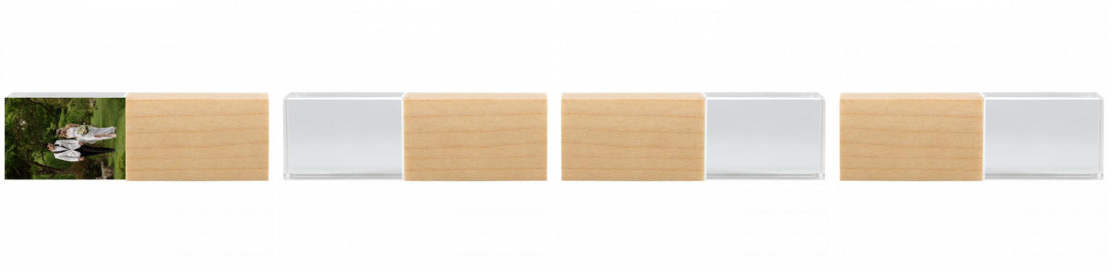 Crystal USB with Maple or Walnut Wood Lid The Photographer's Toolbox PD Custom Product  The Photographer's Toolbox