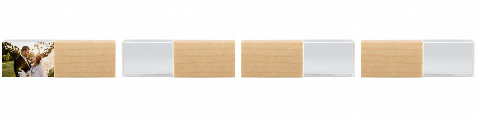 Crystal USB with Maple or Walnut Wood Lid The Photographer's Toolbox PD Custom Product  The Photographer's Toolbox