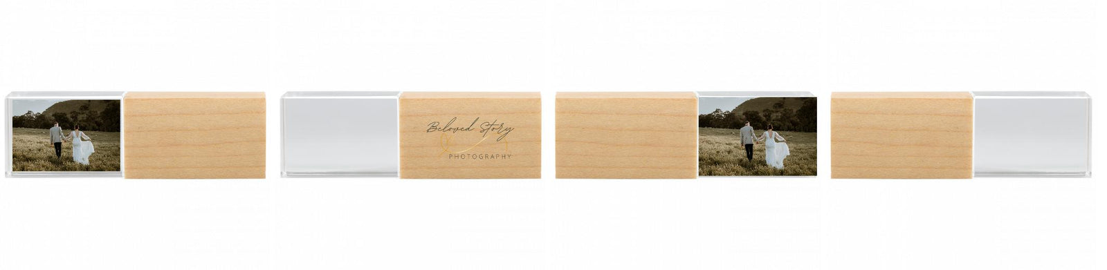 Crystal USB with Maple or Walnut Wood Lid The Photographer's Toolbox PD Custom Product  The Photographer's Toolbox