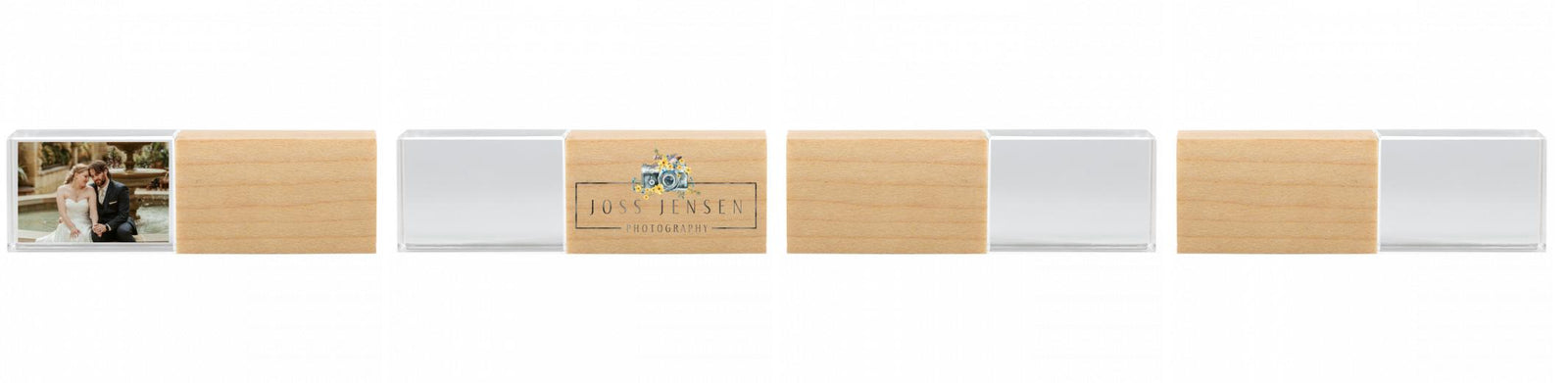 Crystal USB with Maple or Walnut Wood Lid The Photographer's Toolbox PD Custom Product  The Photographer's Toolbox