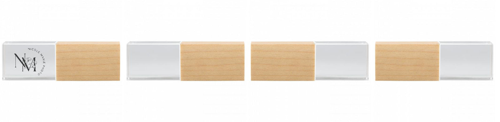 Crystal USB with Maple or Walnut Wood Lid The Photographer's Toolbox PD Custom Product  The Photographer's Toolbox