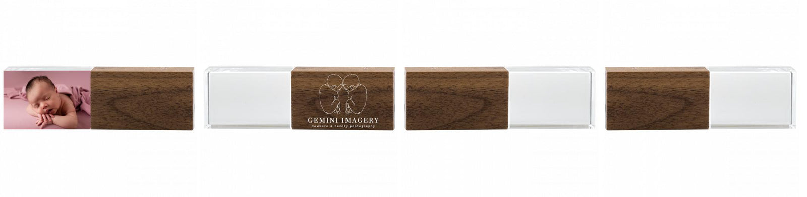 Crystal USB with Maple or Walnut Wood Lid The Photographer's Toolbox PD Custom Product  The Photographer's Toolbox