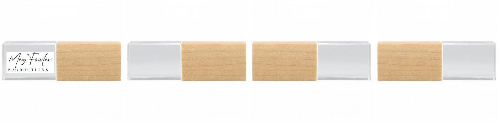 Crystal USB with Maple or Walnut Wood Lid The Photographer's Toolbox PD Custom Product  The Photographer's Toolbox