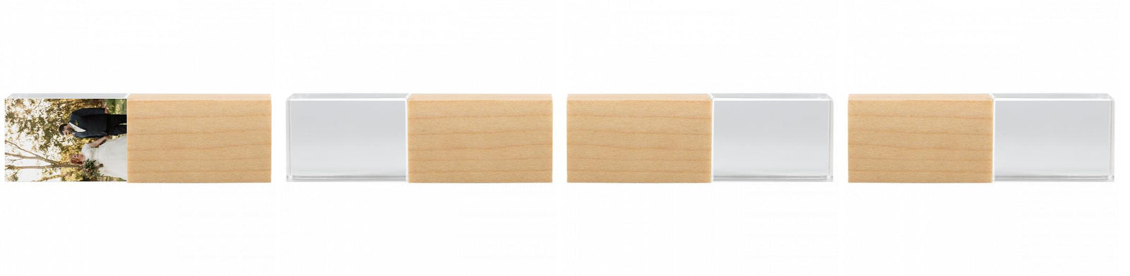 Crystal USB with Maple or Walnut Wood Lid The Photographer's Toolbox PD Custom Product  The Photographer's Toolbox