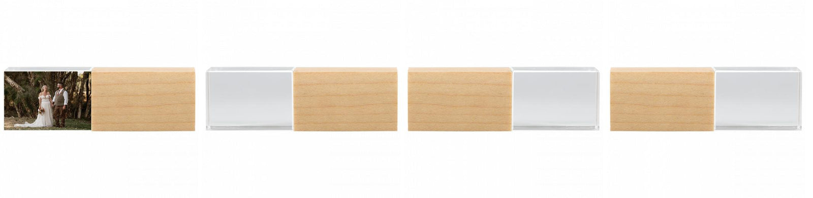 Crystal USB with Maple or Walnut Wood Lid The Photographer's Toolbox PD Custom Product  The Photographer's Toolbox