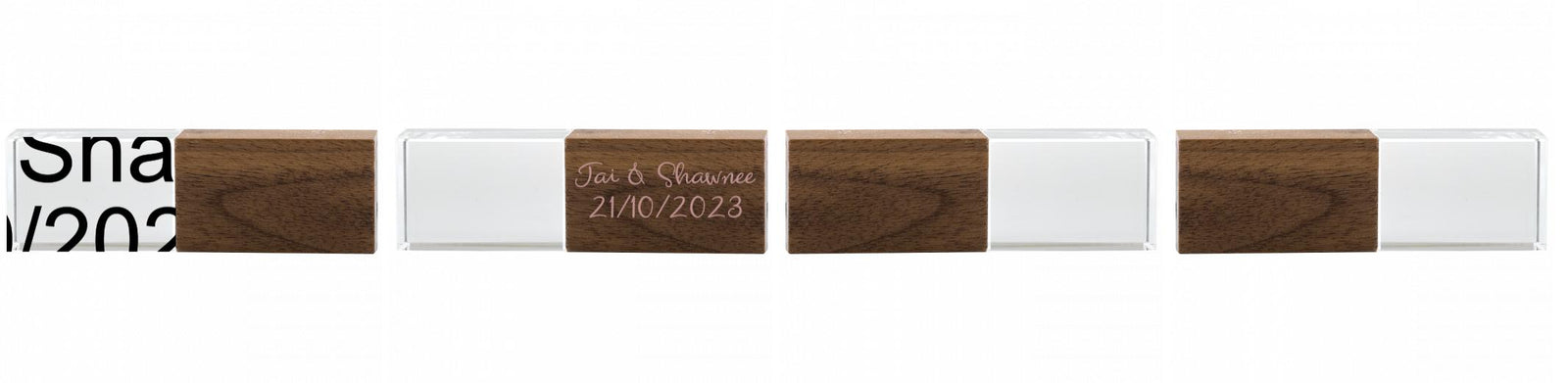 Crystal USB with Maple or Walnut Wood Lid The Photographer's Toolbox PD Custom Product  The Photographer's Toolbox