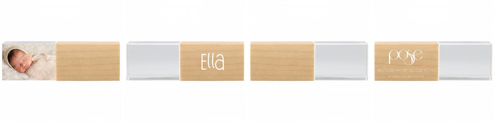 Crystal USB with Maple or Walnut Wood Lid The Photographer's Toolbox PD Custom Product  The Photographer's Toolbox