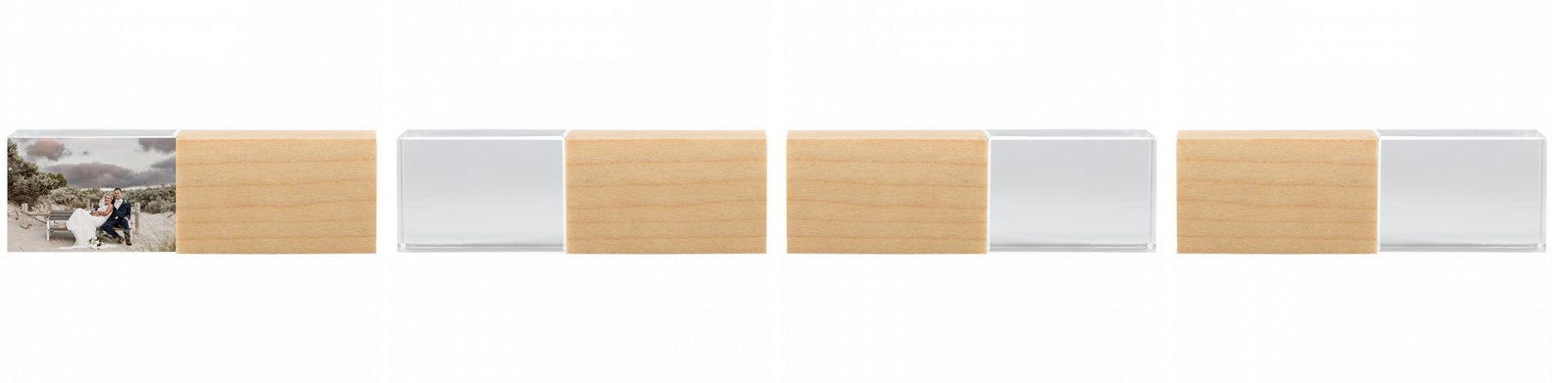 Crystal USB with Maple or Walnut Wood Lid The Photographer's Toolbox PD Custom Product  The Photographer's Toolbox