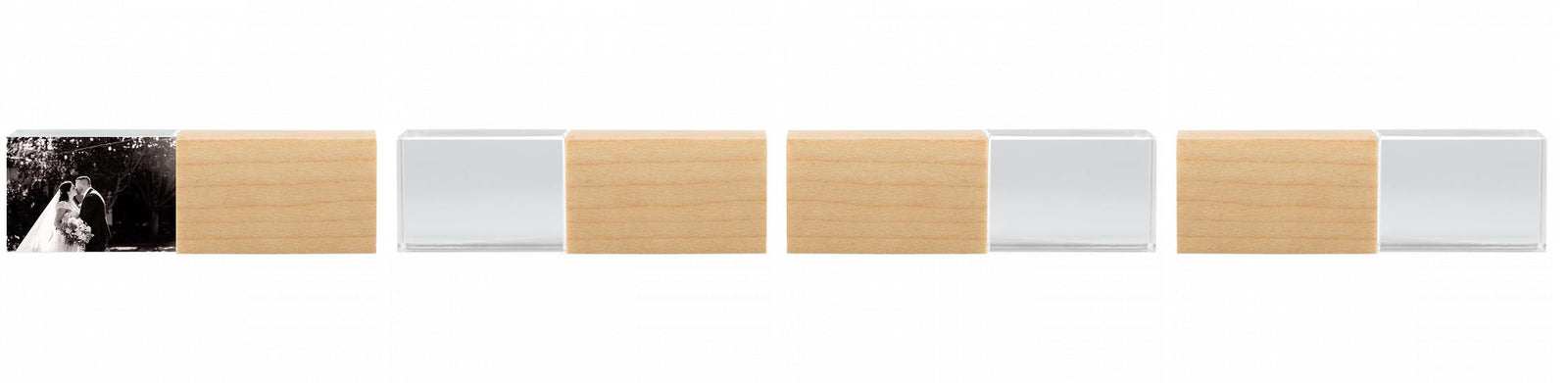 Crystal USB with Maple or Walnut Wood Lid The Photographer's Toolbox PD Custom Product  The Photographer's Toolbox