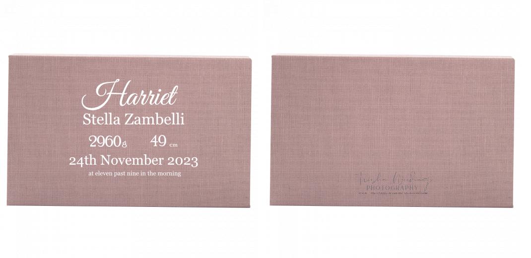 Fabric Print Box With 2 Areas - Can hold 6x4″ & 7x5″ photos. The Photographer's Toolbox PD Custom Product  The Photographer's Toolbox