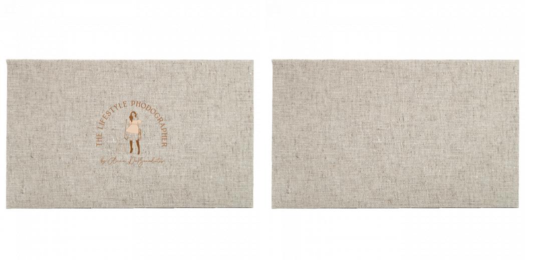 Fabric Print Box With 2 Areas - Can hold 6x4″ & 7x5″ photos.