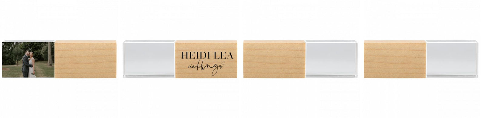 Crystal USB with Maple or Walnut Wood Lid