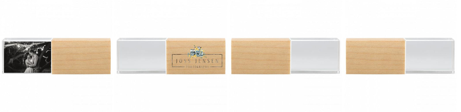 Crystal USB with Maple or Walnut Wood Lid The Photographer's Toolbox PD Custom Product  The Photographer's Toolbox