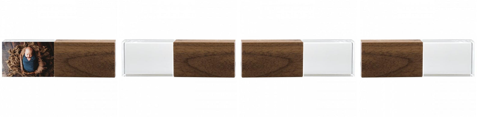 Crystal USB with Maple or Walnut Wood Lid The Photographer's Toolbox PD Custom Product  The Photographer's Toolbox