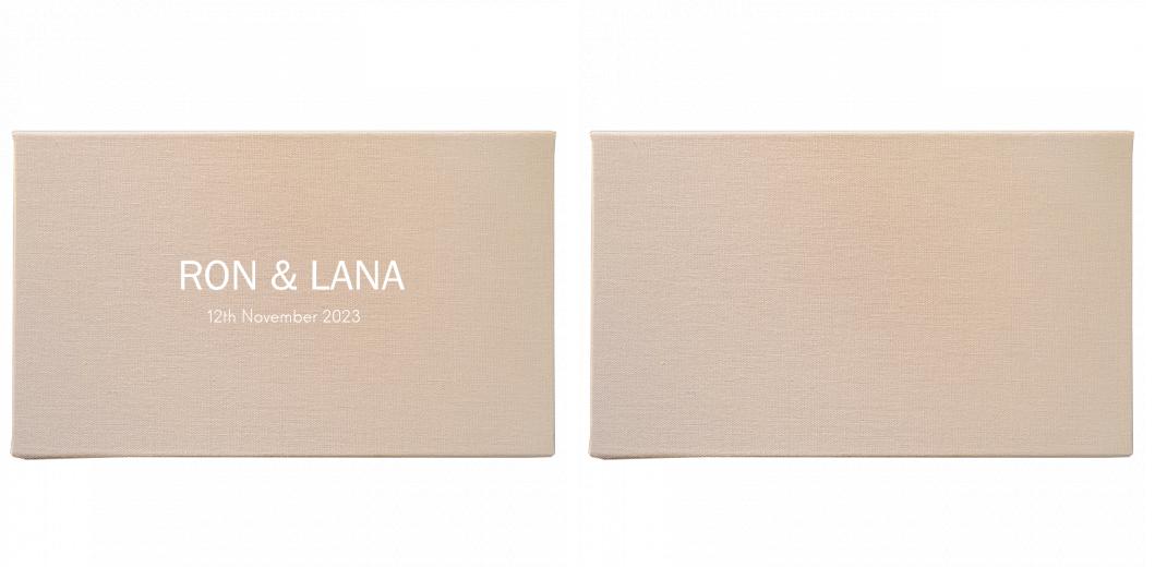 Fabric Print Box With 2 Areas - Can hold 6x4″ & 7x5″ photos. The Photographer's Toolbox PD Custom Product  The Photographer's Toolbox