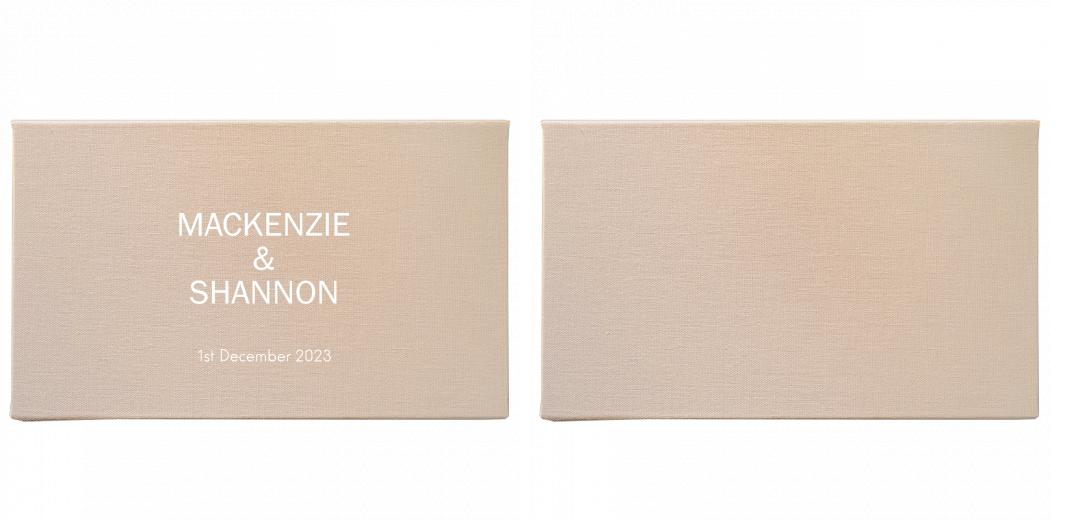 Fabric Print Box With 2 Areas - Can hold 6x4″ & 7x5″ photos. The Photographer's Toolbox PD Custom Product  The Photographer's Toolbox