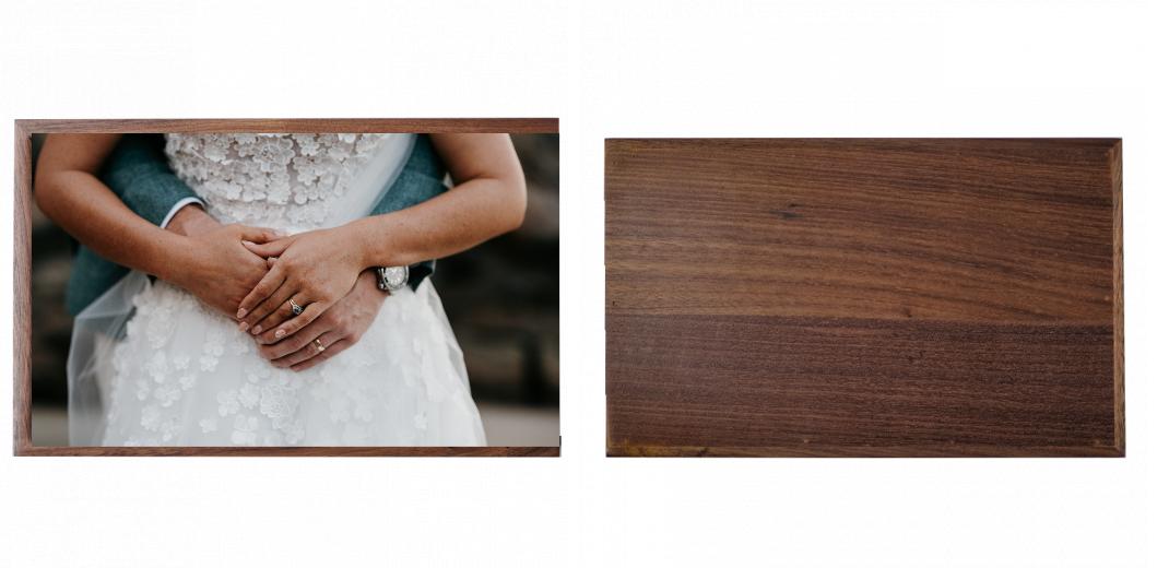 Wooden Box - Rectangle 'Walnut' (Can hold 6x4″ or 7x5″ photos) The Photographer's Toolbox PD Custom Product  The Photographer's Toolbox