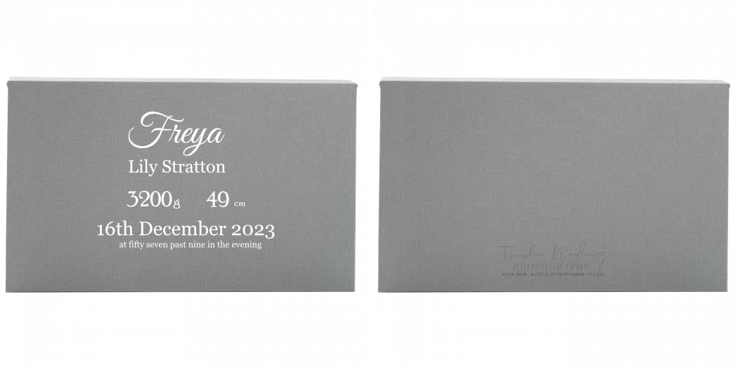 Fabric Print Box With 2 Areas - Can hold 6x4″ & 7x5″ photos. The Photographer's Toolbox PD Custom Product  The Photographer's Toolbox