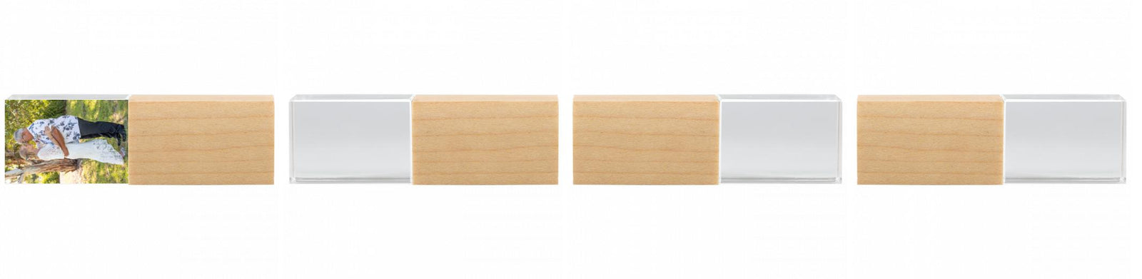 Crystal USB with Maple or Walnut Wood Lid The Photographer's Toolbox PD Custom Product  The Photographer's Toolbox