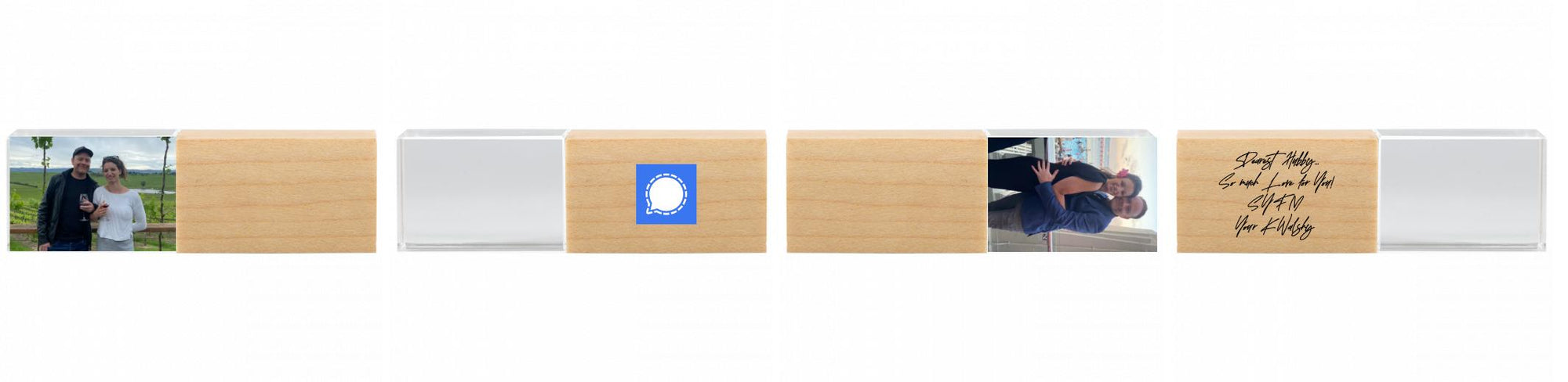 Crystal USB with Maple or Walnut Wood Lid The Photographer's Toolbox PD Custom Product  The Photographer's Toolbox
