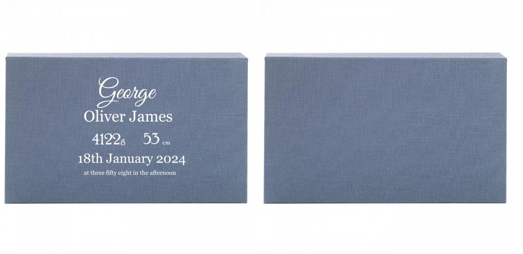 Fabric Print Box With 2 Areas - Can hold 6x4″ & 7x5″ photos. The Photographer's Toolbox PD Custom Product  The Photographer's Toolbox