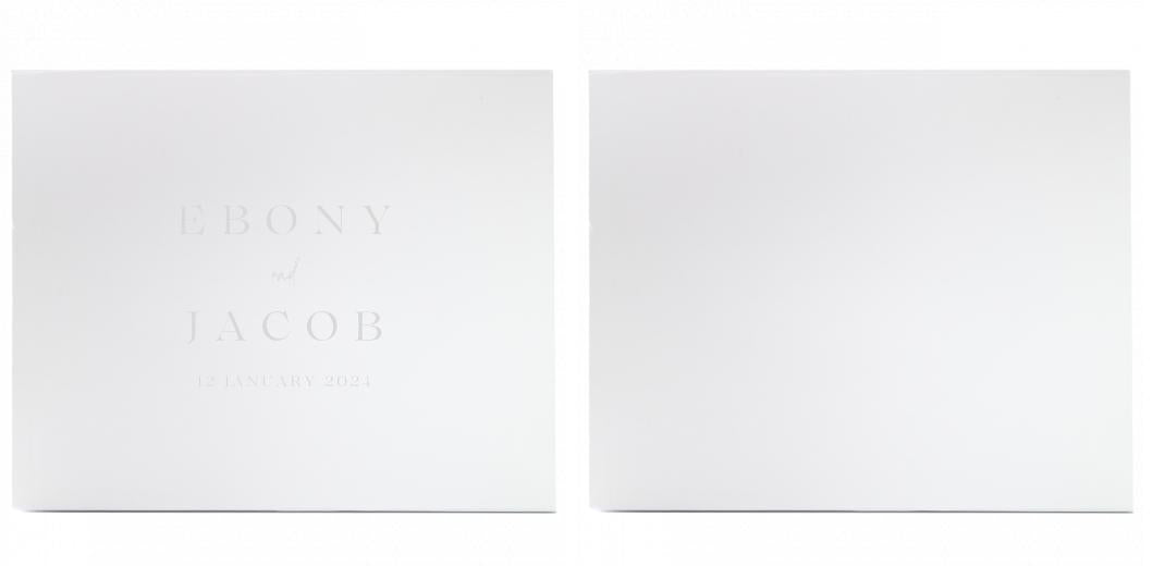 MEDIUM Gift Box - with FREE lid printing - White or Brown.  Can hold 7x5″ photo album. The Photographer's Toolbox PD Custom Product  The Photographer's Toolbox