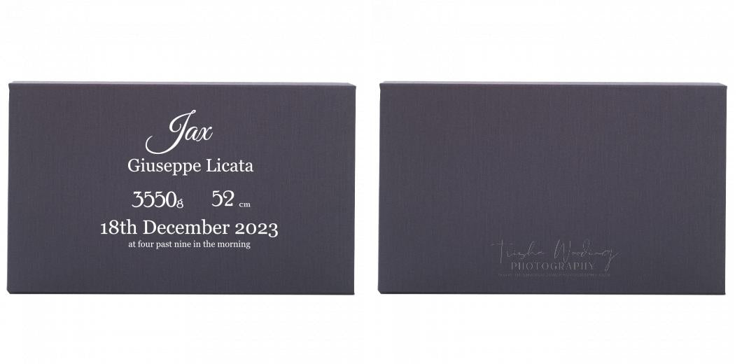 Fabric Print Box With 2 Areas - Can hold 6x4″ & 7x5″ photos. The Photographer's Toolbox PD Custom Product  The Photographer's Toolbox