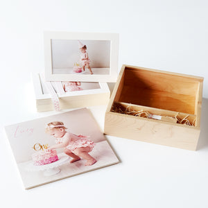 Wooden Photo Box: 7x5 inch Square 'Maple' (EMPTY - Photo lid is an optional extra). The Photographer's Toolbox Boxes 67.00 The Photographer's Toolbox