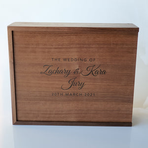 Wooden Memory Photo Box: 8x10 inch WALNUT (EMPTY - Photo lid is an optional extra). The Photographer's Toolbox PD Custom Product 77.00 The Photographer's Toolbox