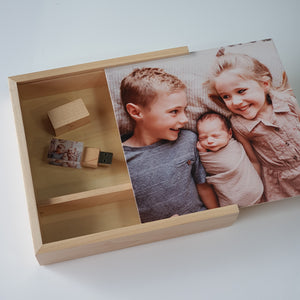 Wooden Photo Box: 6x4" - Square 'Maple' (EMPTY - Photo lid is an optional extra) The Photographer's Toolbox Boxes 46.00 The Photographer's Toolbox