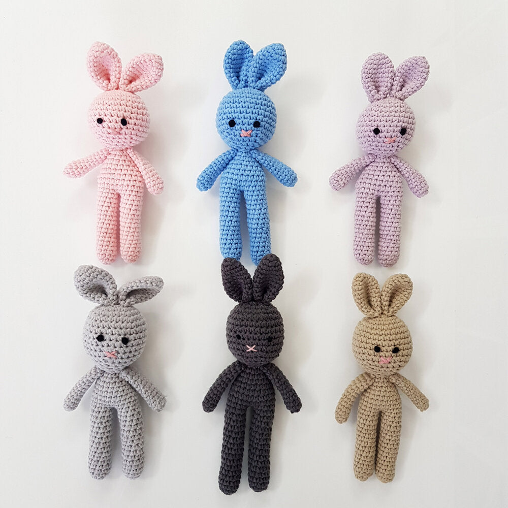 Cute little Crochet Bunnies are such a sweet gift idea or addition to a photographer's newborn collection or package.