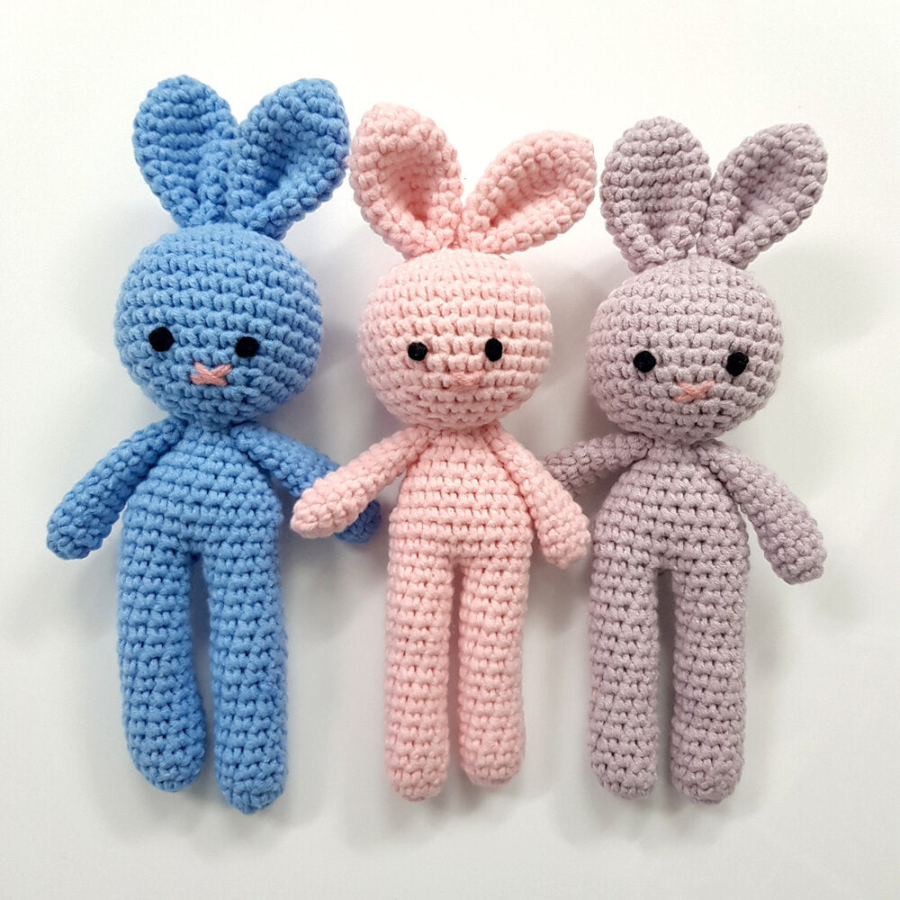 Cute little Crochet Bunnies are such a sweet gift idea or addition to a photographer's newborn collection or package.