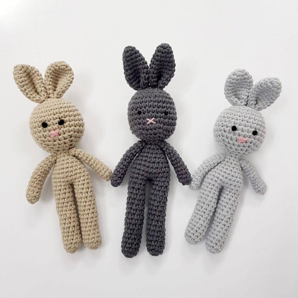 Cute little Crochet Bunnies are such a sweet gift idea or addition to a photographer's newborn collection or package.