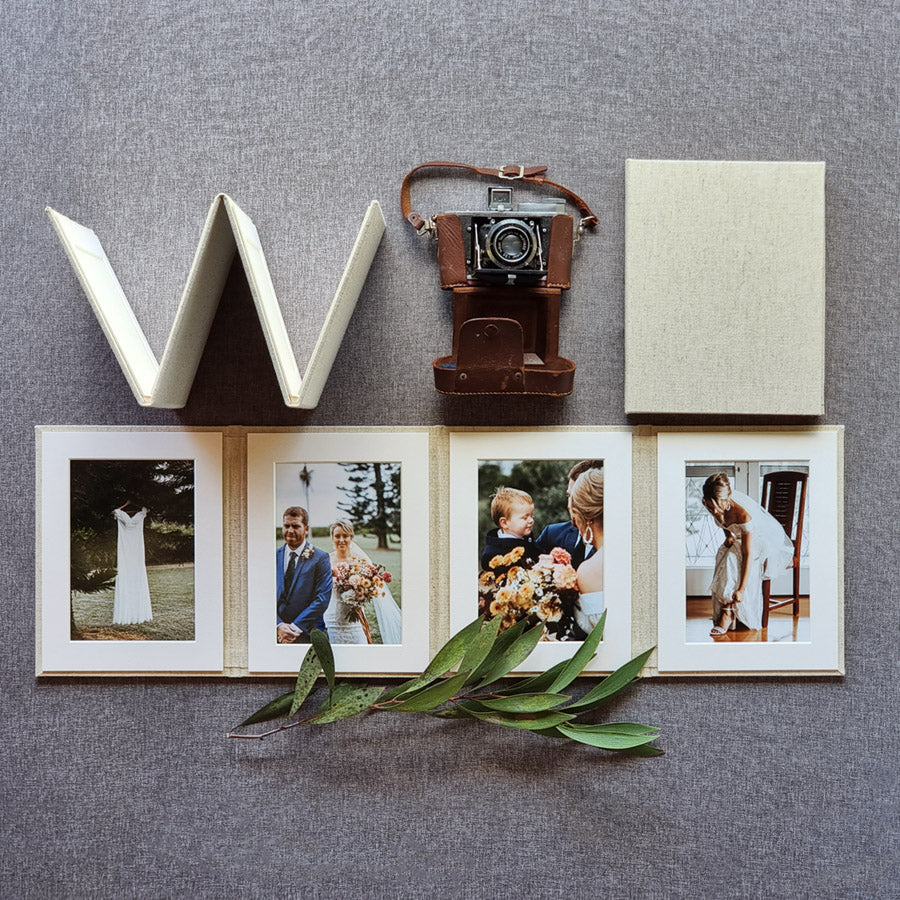 Photo Display Frames are like mini photo albums that hold four. Use our "Personalise Your Product" software to create your unique cover design.They are designed to be displayed and are ideal for family, school, and wedding photos. Perfect Unique Gift Idea!
