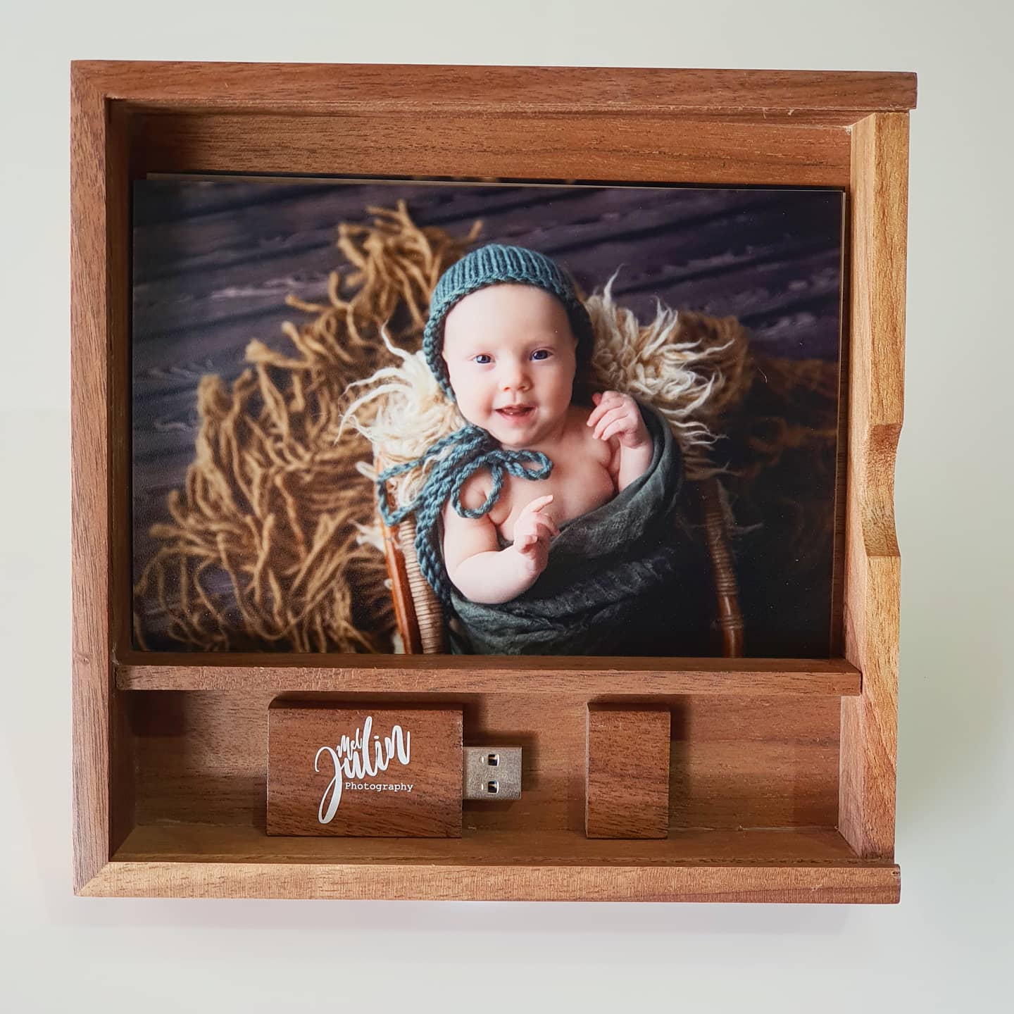 Wooden Photo Box:  6x4 inch - Square 'Walnut'  (Photo lid is an optional extra) The Photographer's Toolbox Boxes 46.00 The Photographer's Toolbox
