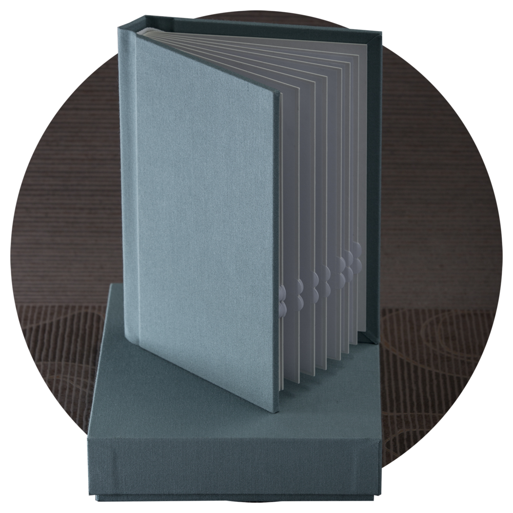 Create Your Own Quality, 8x12 inch Lay Flat quality Linen Covered Albums. They're easy to make yourself, or we can print your photos and assemble the album for you.