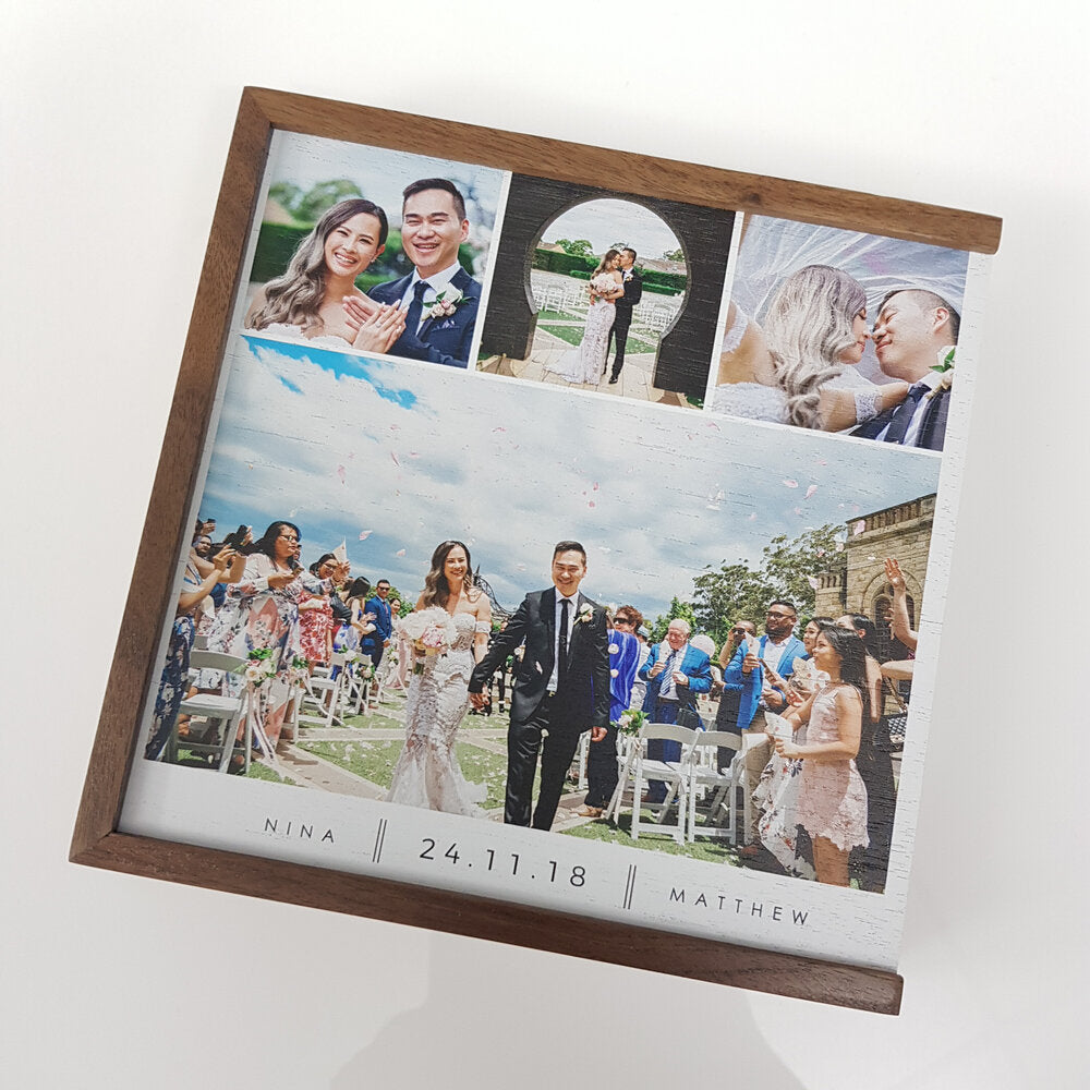 Wooden Photo Box:  6x4 inch - Square 'Walnut'  (Photo lid is an optional extra) The Photographer's Toolbox Boxes 46.00 The Photographer's Toolbox