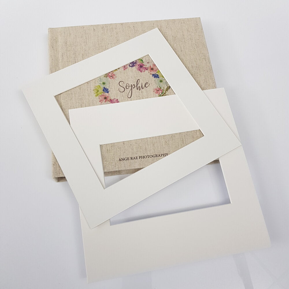 Versatile Album: Customise Mats for Any Print Shape. Use our "Personalise Your Product" software to create your unique cover design. Our matted album accommodates vertical, horizontal, and square prints. You control the layout with loose mats. Create a unique mix or stick to one shape. Easy assembly.