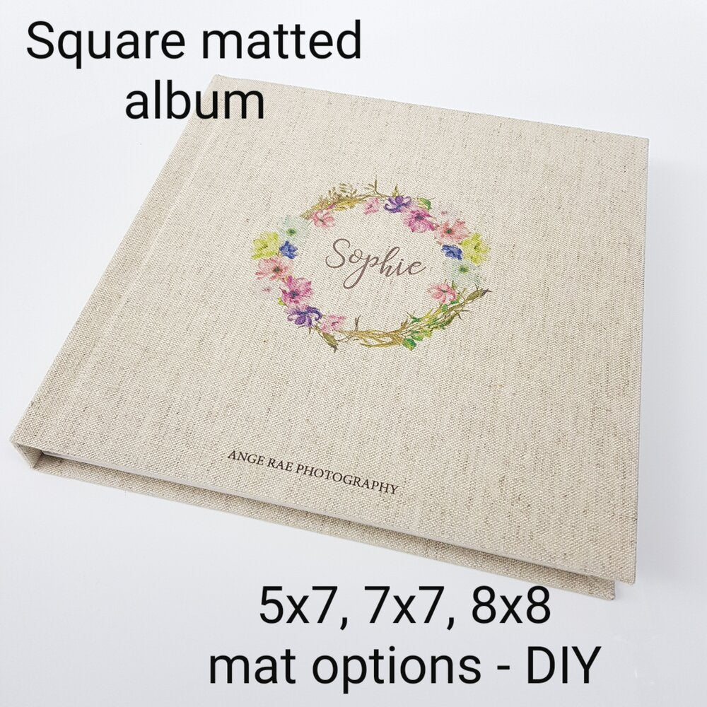 Versatile Album: Customise Mats for Any Print Shape. Use our "Personalise Your Product" software to create your unique cover design. Our matted album accommodates vertical, horizontal, and square prints. You control the layout with loose mats. Create a unique mix or stick to one shape. Easy assembly.