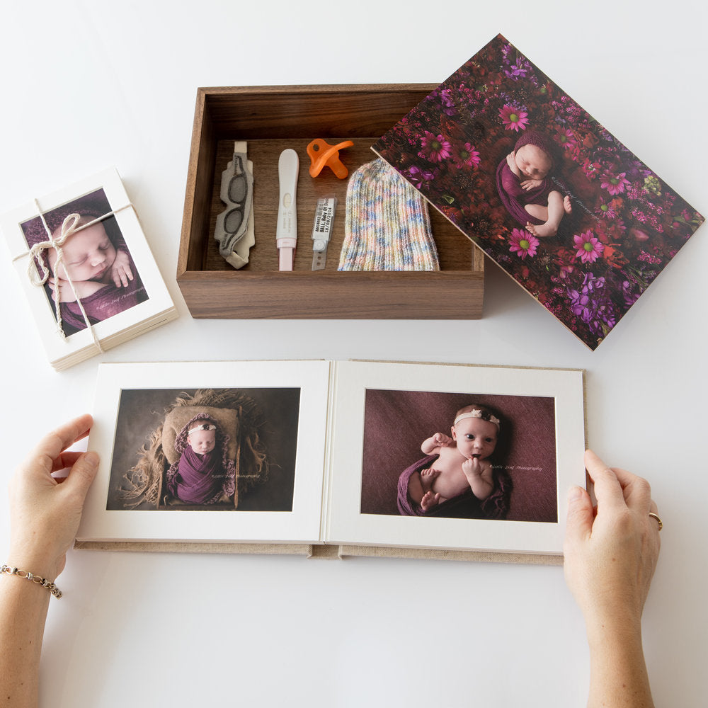Wooden Memory Photo Box: 8x10 inch WALNUT (EMPTY - Photo lid is an optional extra). The Photographer's Toolbox PD Custom Product 77.00 The Photographer's Toolbox